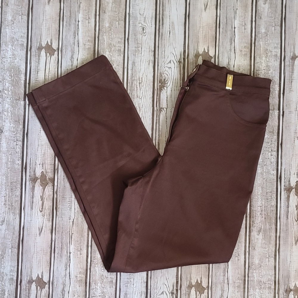 St. John Sport Sz 2 Chocolate Brown Stretchy Trousers